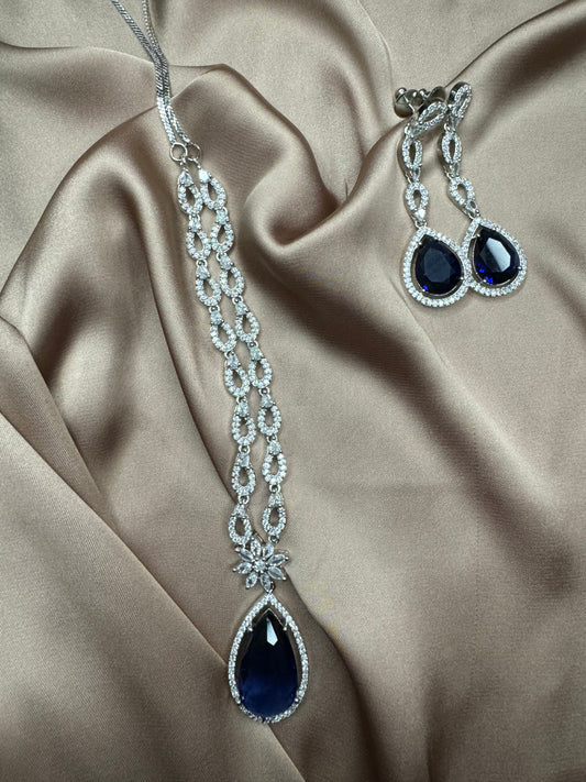 Titanic Blue Diamond Cut Necklace Set